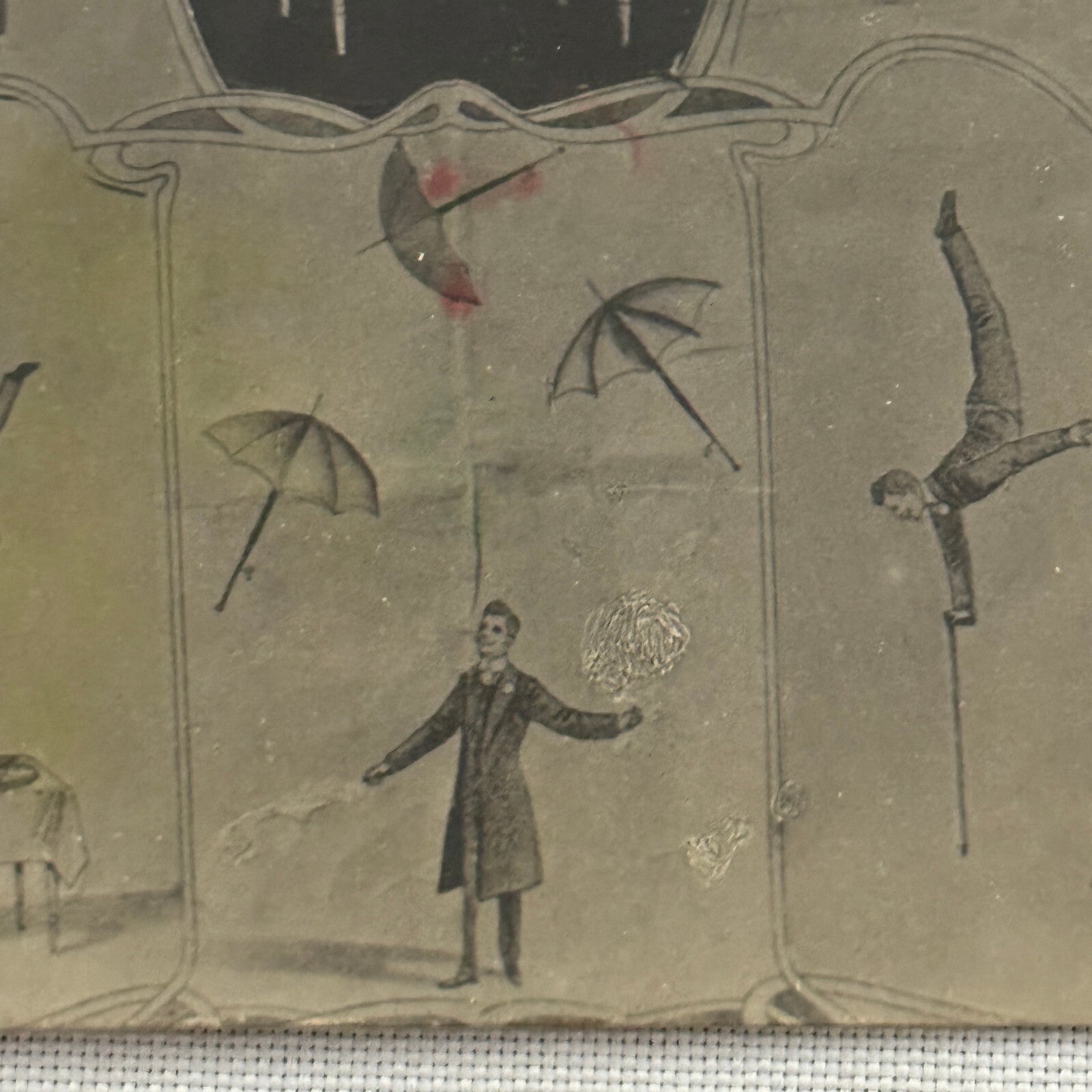 Vintage Circus Act Postcard Post Card E Marlo Acrobat Juggling Balancing Act