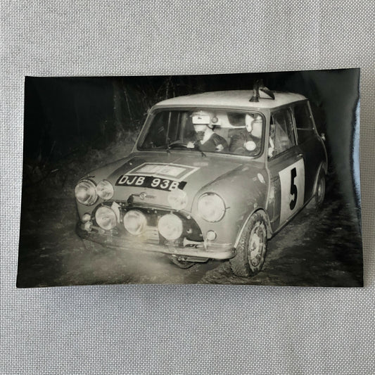 Vintage MINI Racing Car Photo Photograph Print - Rally Rallye Car ? 