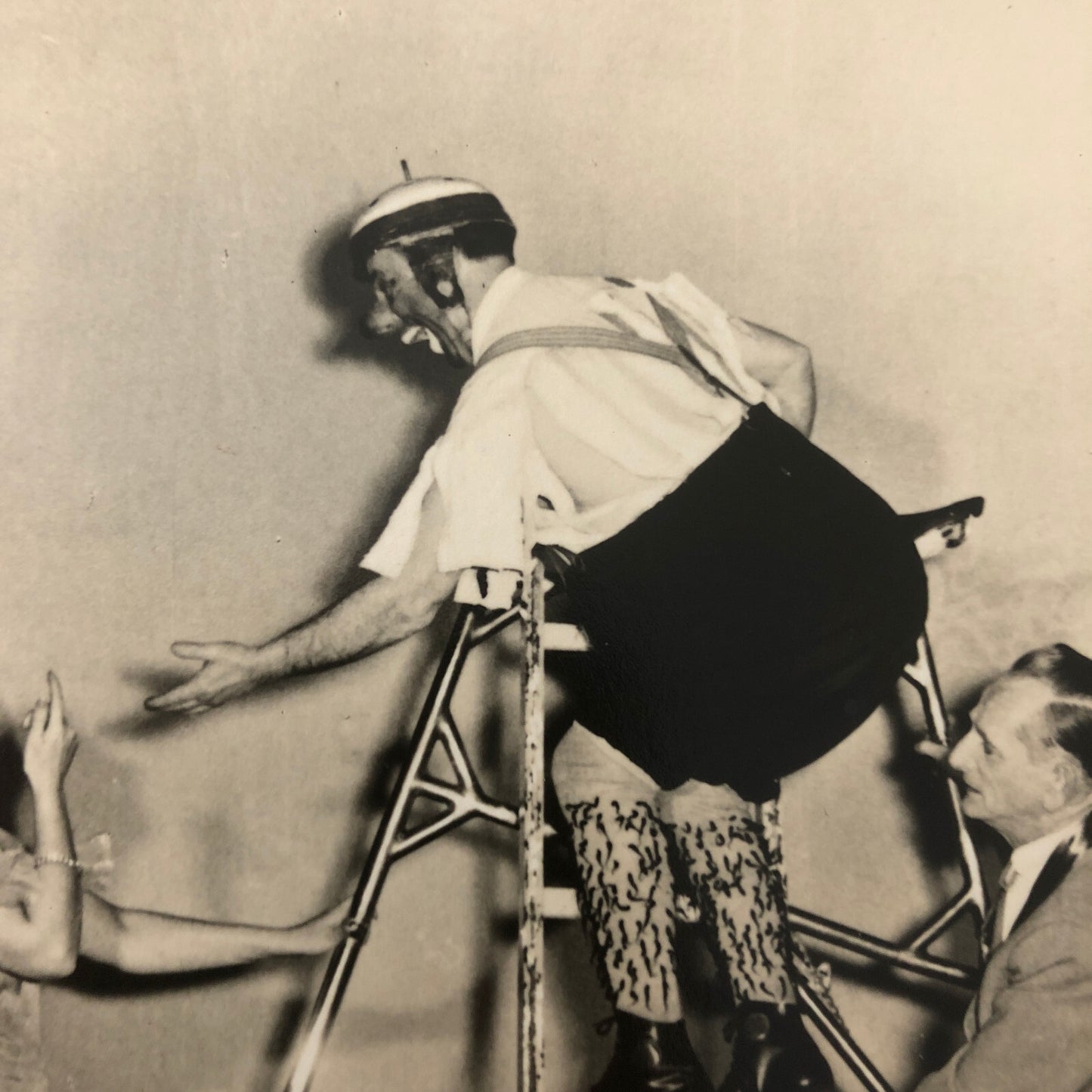 Circus Clown Performer on Bicycle Bike Photograph Photo Berlin Germany