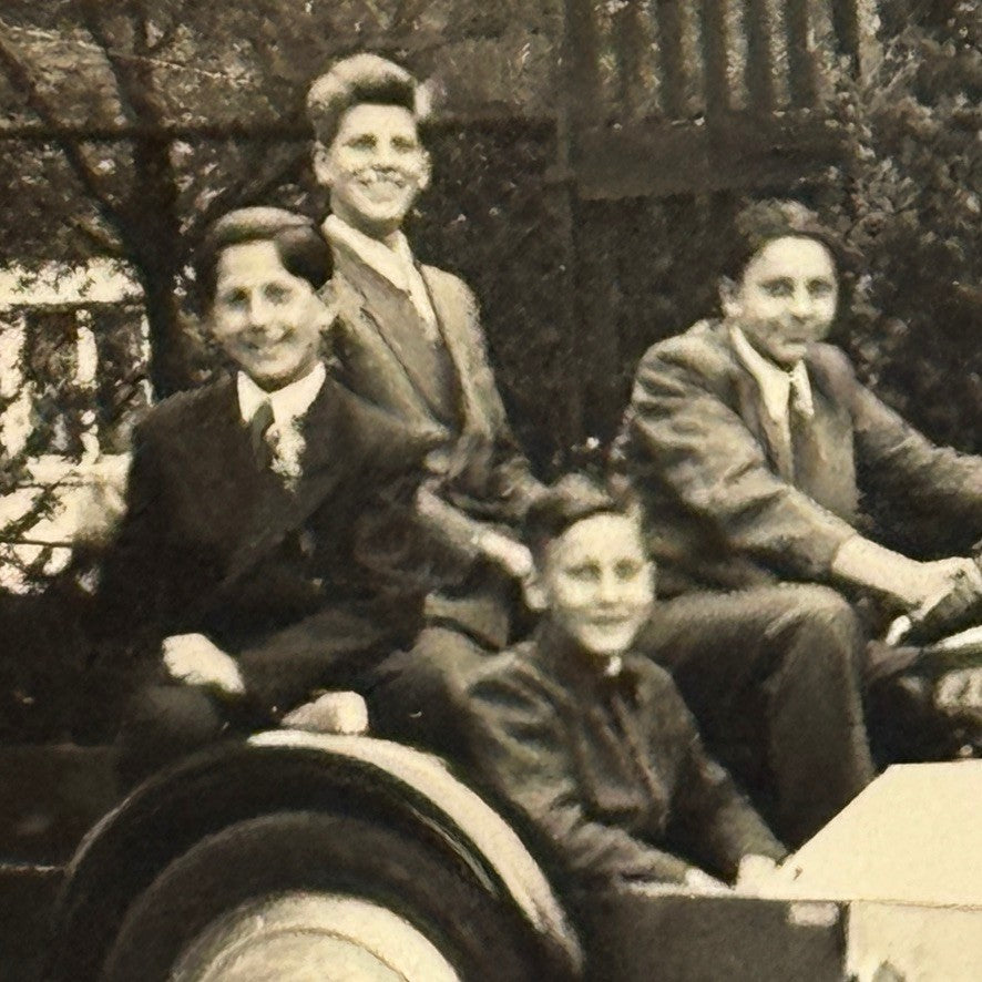 Motorcycle Sidecar Bike Side Car Boys Photo Photograph Snapshot Print