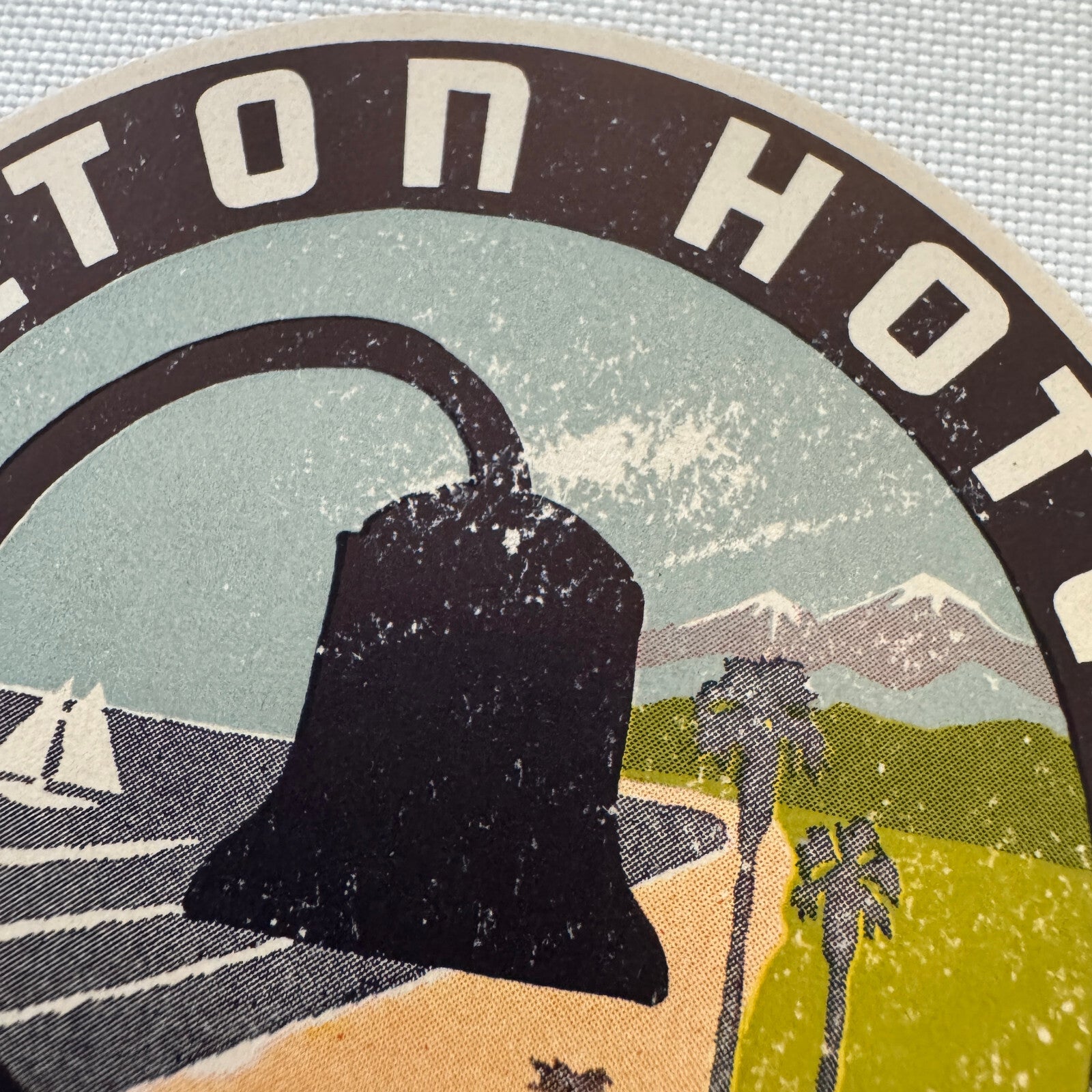 Vintage Hilton Hotel Long Beach California Travel Luggage Label