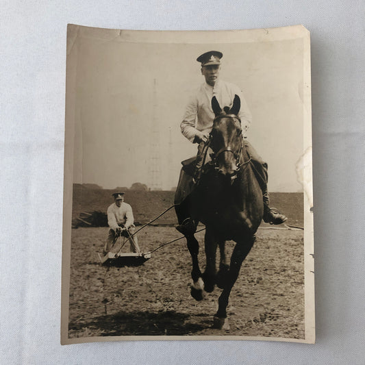 Vintage Press Photo photograph Horse Rider Woolwich London Royal Tattoo 1934
