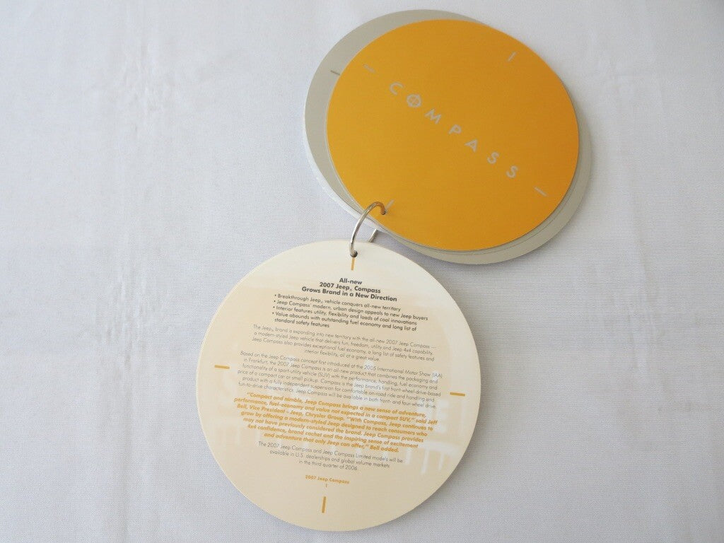 2007 Jeep Compass Press Kit Brochure with Photo CD Catalog 