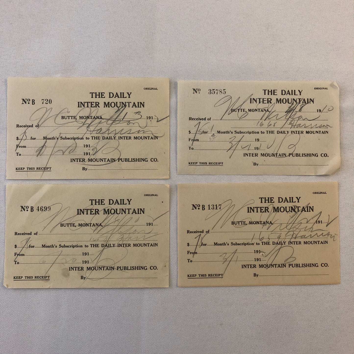 The Daily Inter Mountain Butte Montana Newspaper Document Ephemera Lot 18x 1910s