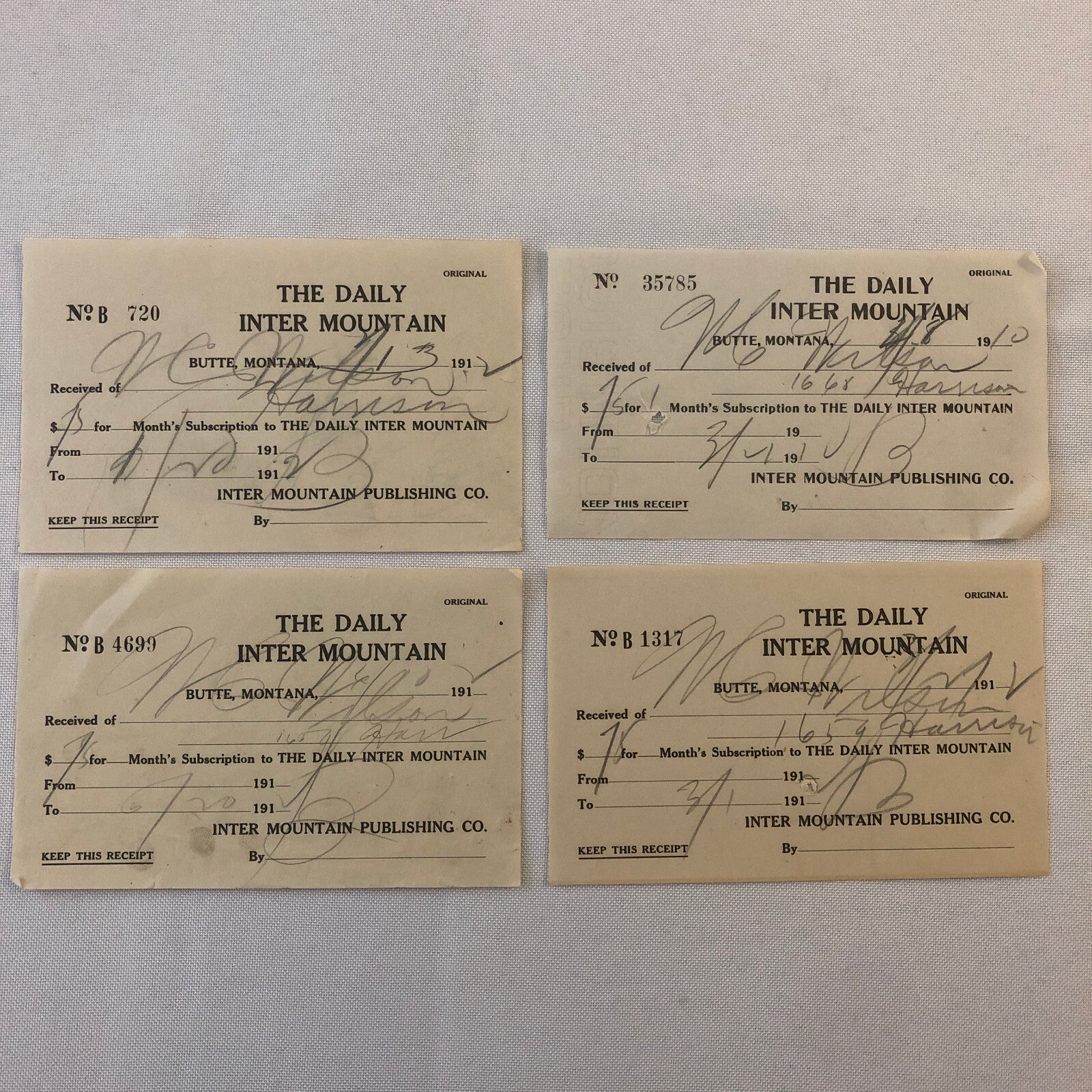 The Daily Inter Mountain Butte Montana Newspaper Document Ephemera Lot 18x 1910s