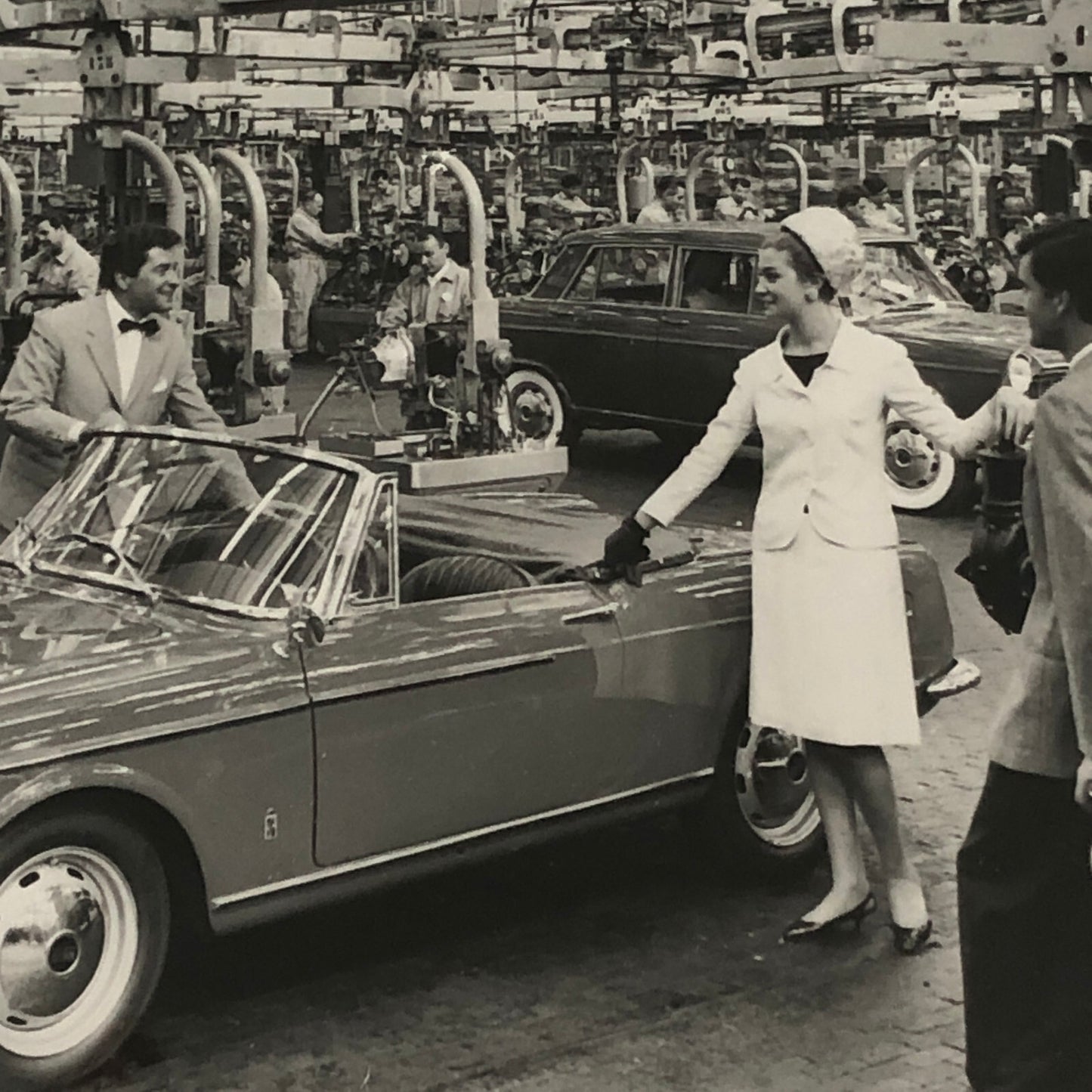 Vintage Fiat Factory Press Photo Photograph Fiat 1600 Cabriolet 500