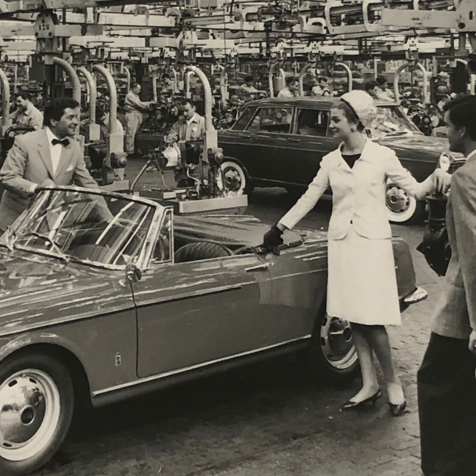 Vintage Fiat Factory Press Photo Photograph Fiat 1600 Cabriolet 500