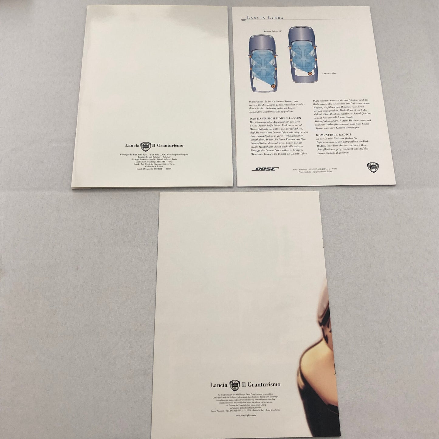 Lancia Lybra Car Sales Brochure Catalog GERMAN Text European Harrison Ford