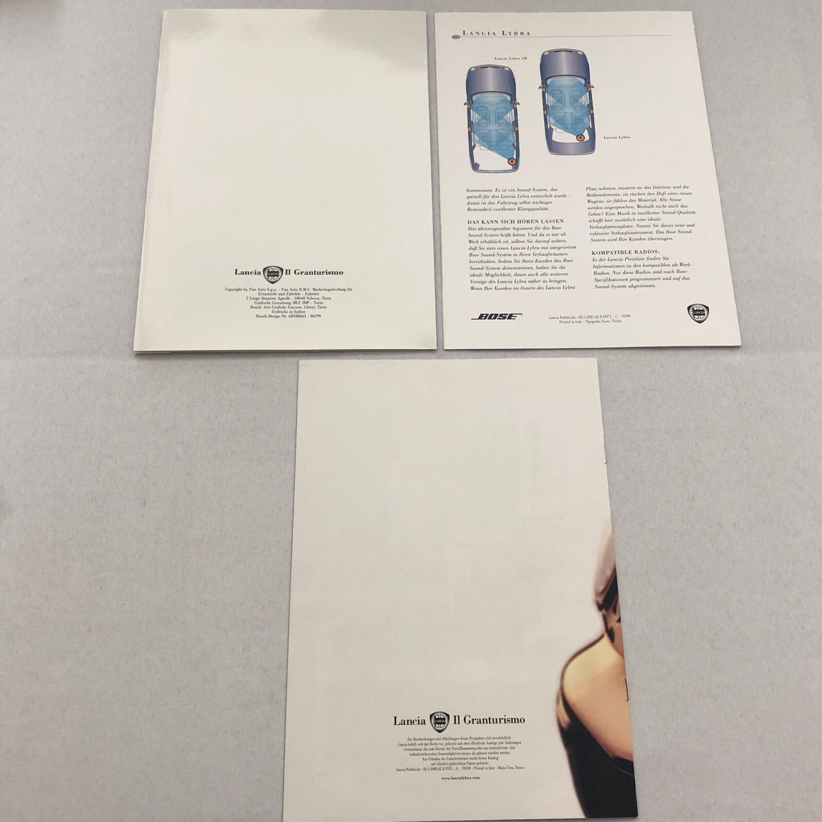 Lancia Lybra Car Sales Brochure Catalog GERMAN Text European Harrison Ford