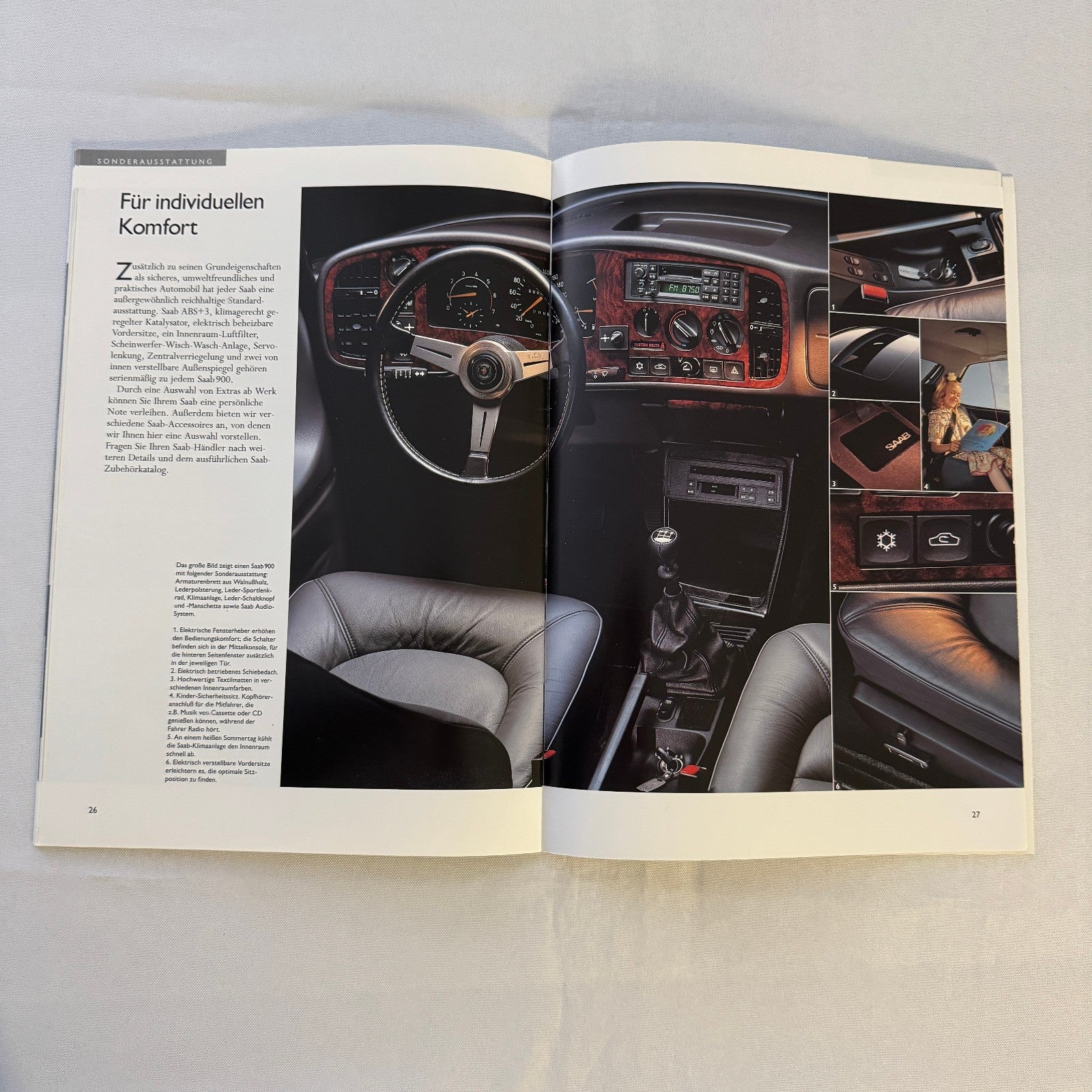 1992 Saab 900 Car Sales Brochure Catalog Saab 900 Cabriolet Turbo 16S GERMAN