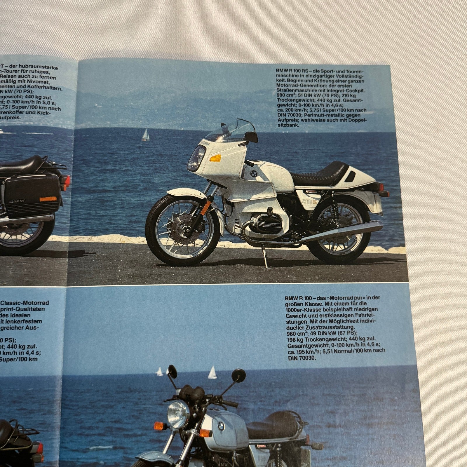 Vintage BMW Motorcycle Bike Sales Brochure R100 RT RS CS R80 RT ST R65 GERMAN
