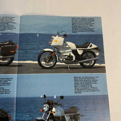 Vintage BMW Motorcycle Bike Sales Brochure R100 RT RS CS R80 RT ST R65 GERMAN