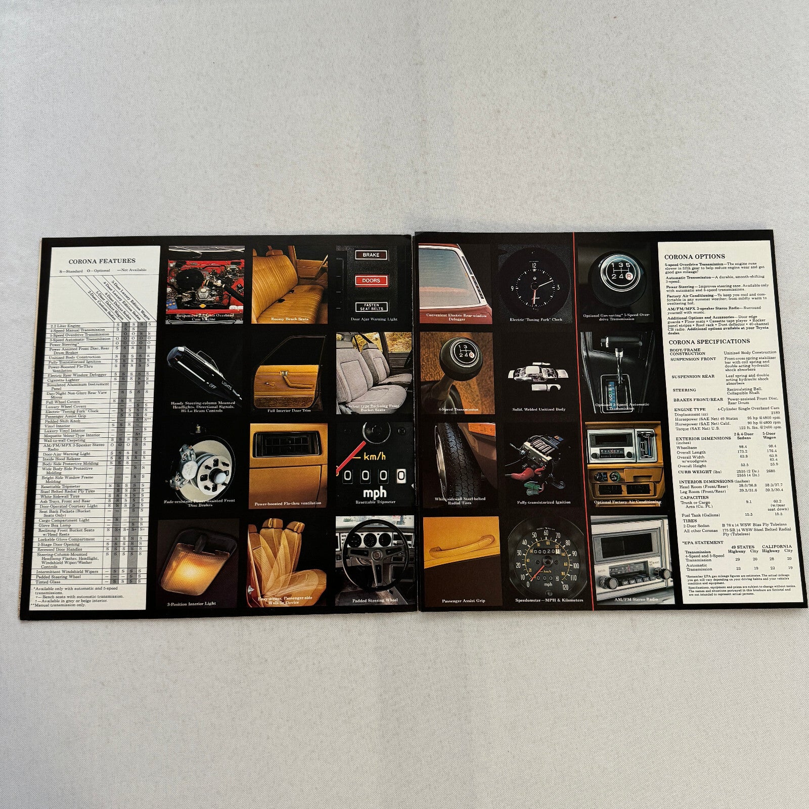 1978 Toyota Corona Car Sales Brochure Catalog Custom Sedan Deluxe Wagon Luxury