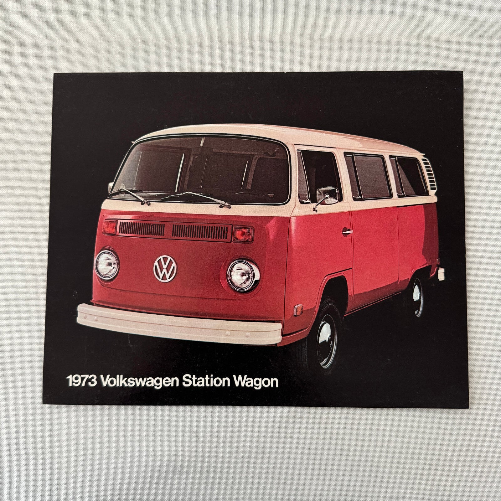 1973 Volkswagen VW Station Wagon Bus Van Sales Brochure Vintage Advertising