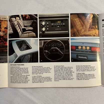 1982 Buick Skyhawk Car Sales Brochure Catalog Coupe Sedan Limited