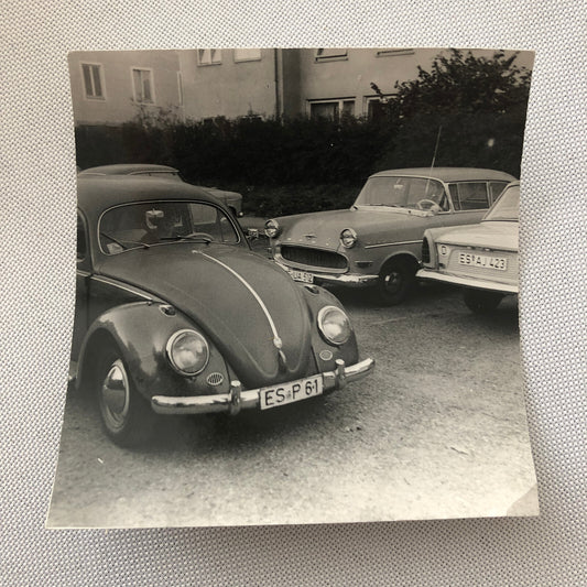 Vintage Photo Photograph Snapshot Cars Automobile VW Volkswagen Beetle Bug