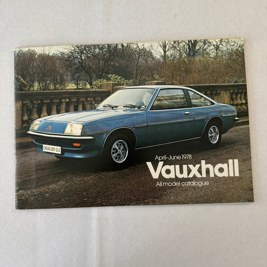 1978 Vauxhall Car Sales Brochure Catalog Chevette Viva Cavalier VX Series UK