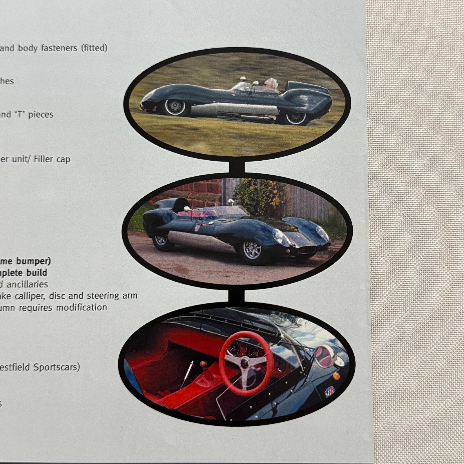 Westfield XI Kit Car Sales Brochure Advertising
