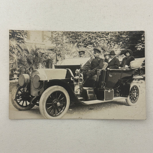 Antique Car Automobile People Italian Real Photo Postcard RPPC Photograph
