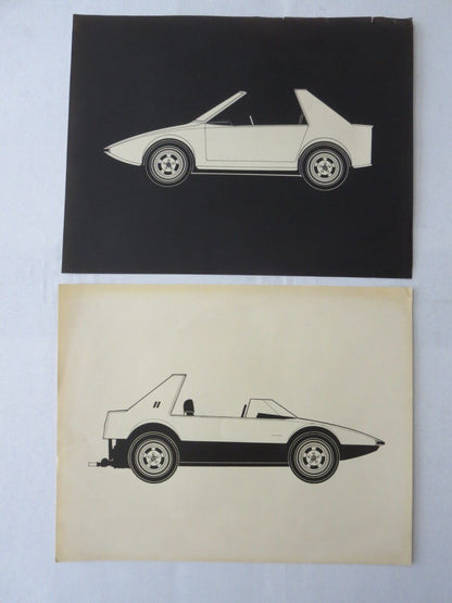 11 Vintage 1970s Concept Car Design Art Renderings Drawing Sketch Car Design