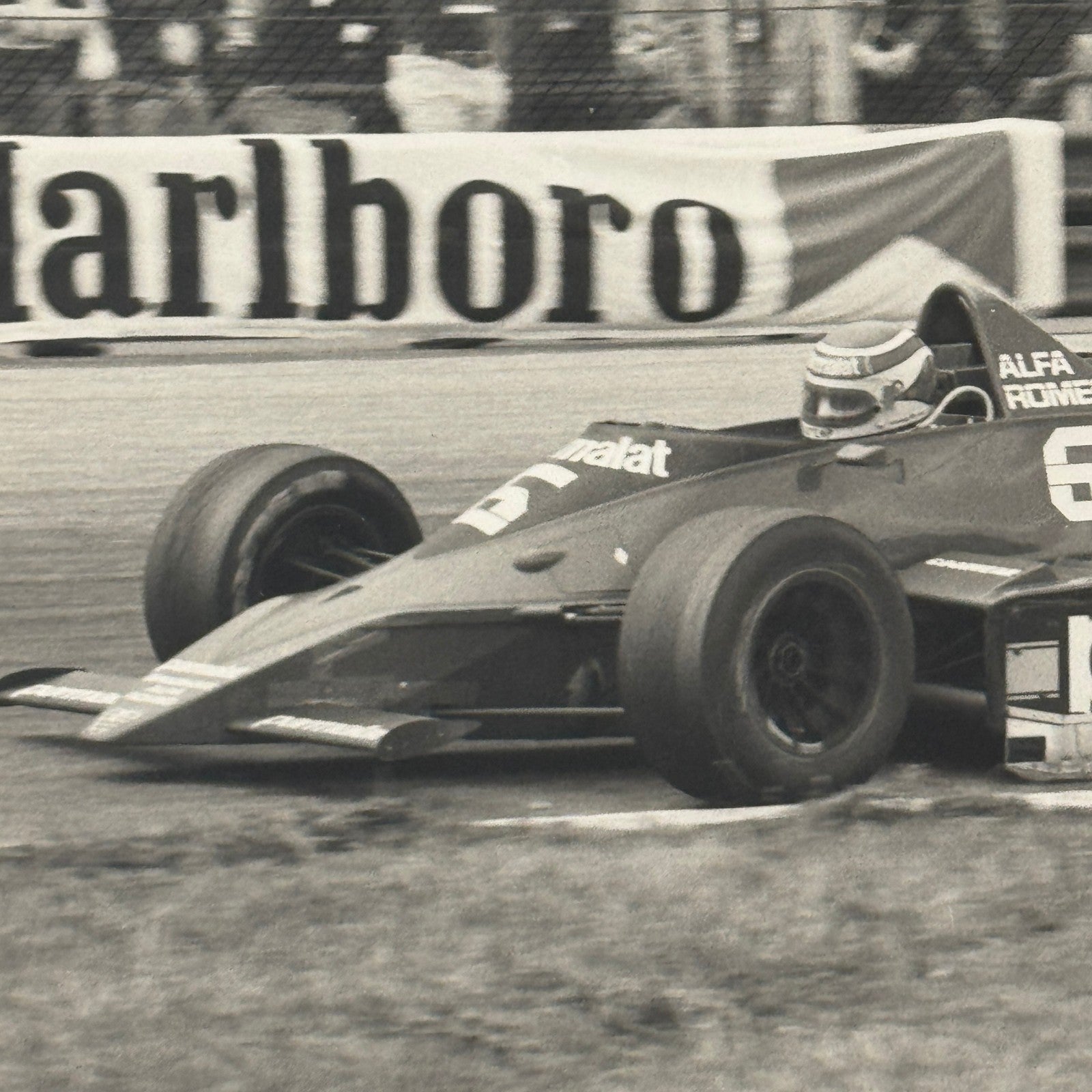 Nelson Piquet Alfa Romeo Brabham Vintage Grand Prix Racing Photo Photograph
