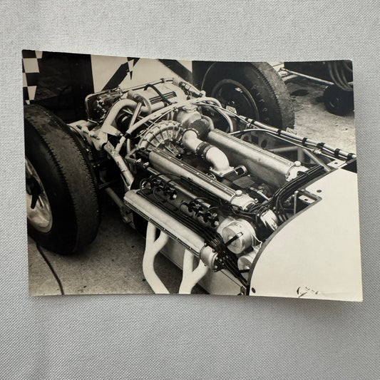 Vintage Car Racing Engine Motor Photo Photograph Print