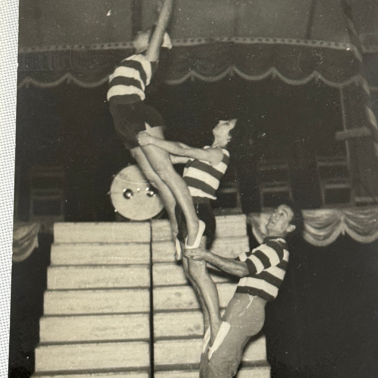 Vintage Circus Balancing Acrobat Act Photo Photograph Lot 2x 3 Rayers European
