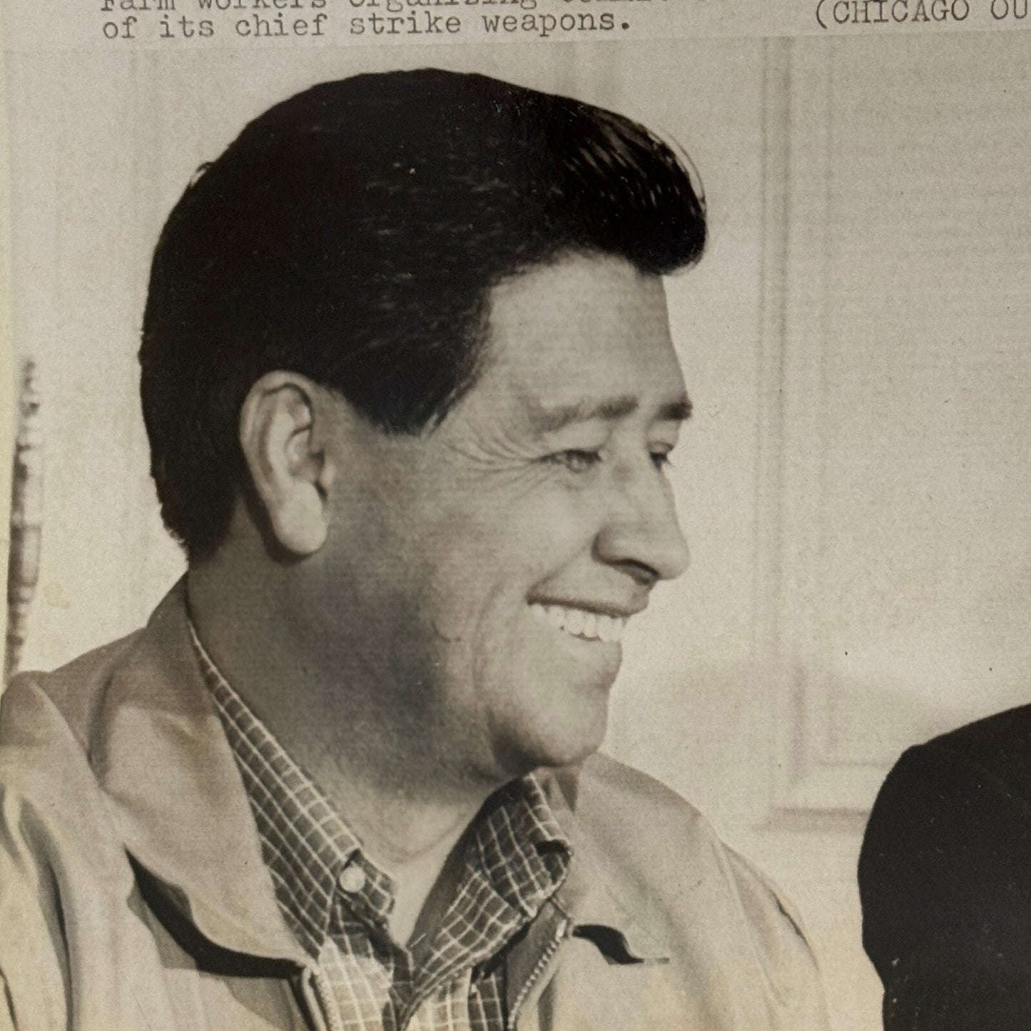 1970 Press Photo Cesar Chavez George Meany Farm Union Organization Civil Rights