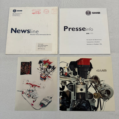 1996 Saab Factory Press Kit Photos Saab 900 Saab 9000 German Text