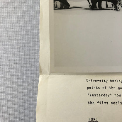 Montreal University Hockey Fight Press Photo Photograph Yesterday Documentary