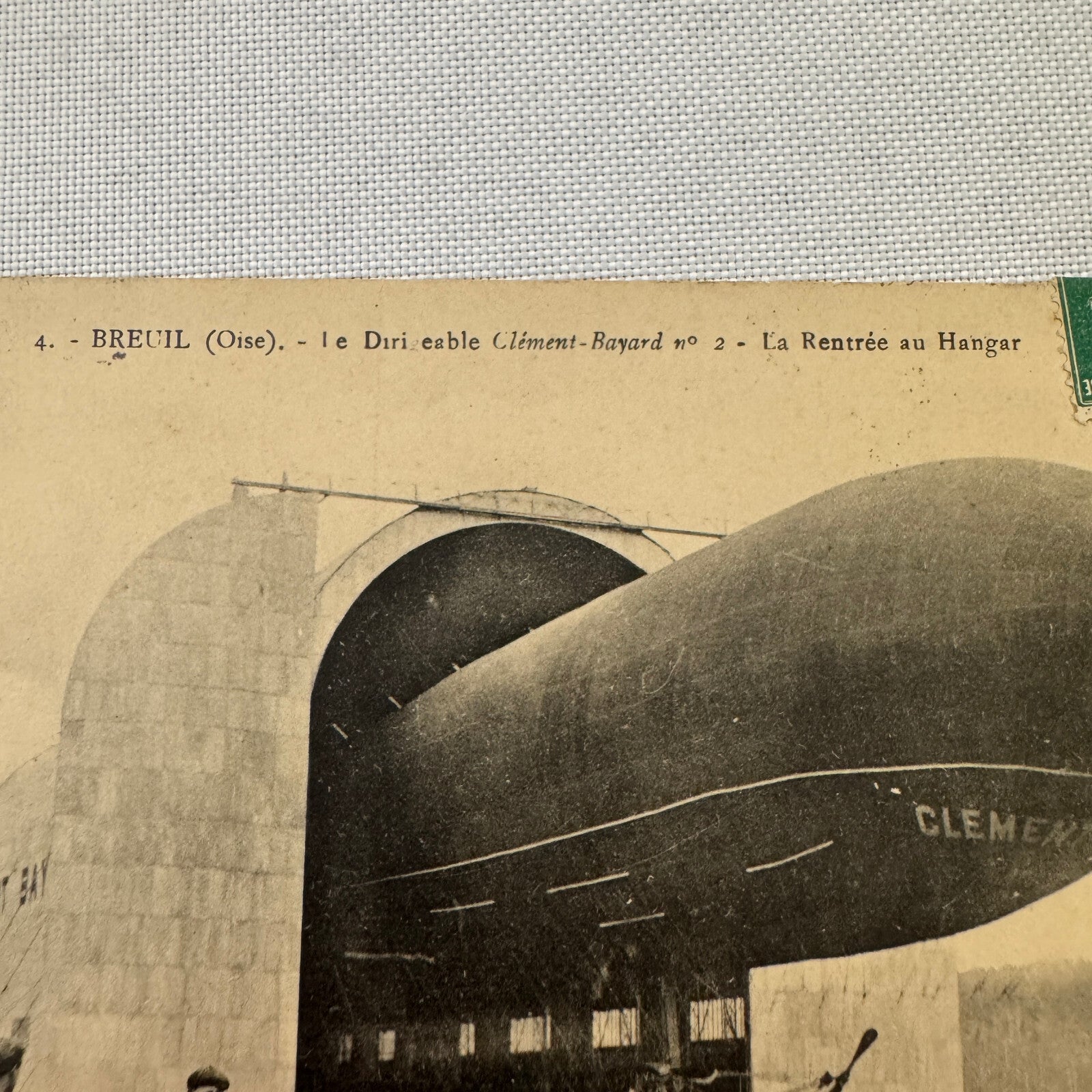 Vintage Zeppelin Airship Dirigible Postcard Post Card French Le Clement Bayard