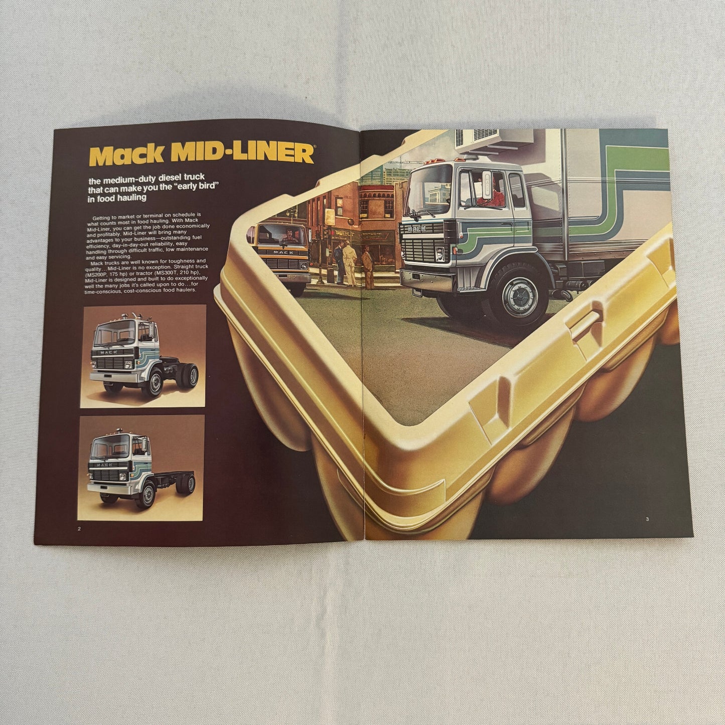 Mack Food Hauling Truck Sales Brochure Catalog R U MC Model Cruise Liner MidLine