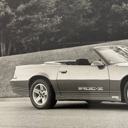 1987 Chevrolet Camaro IROC Z Convertible Factory Press Photo Photograph Vintage