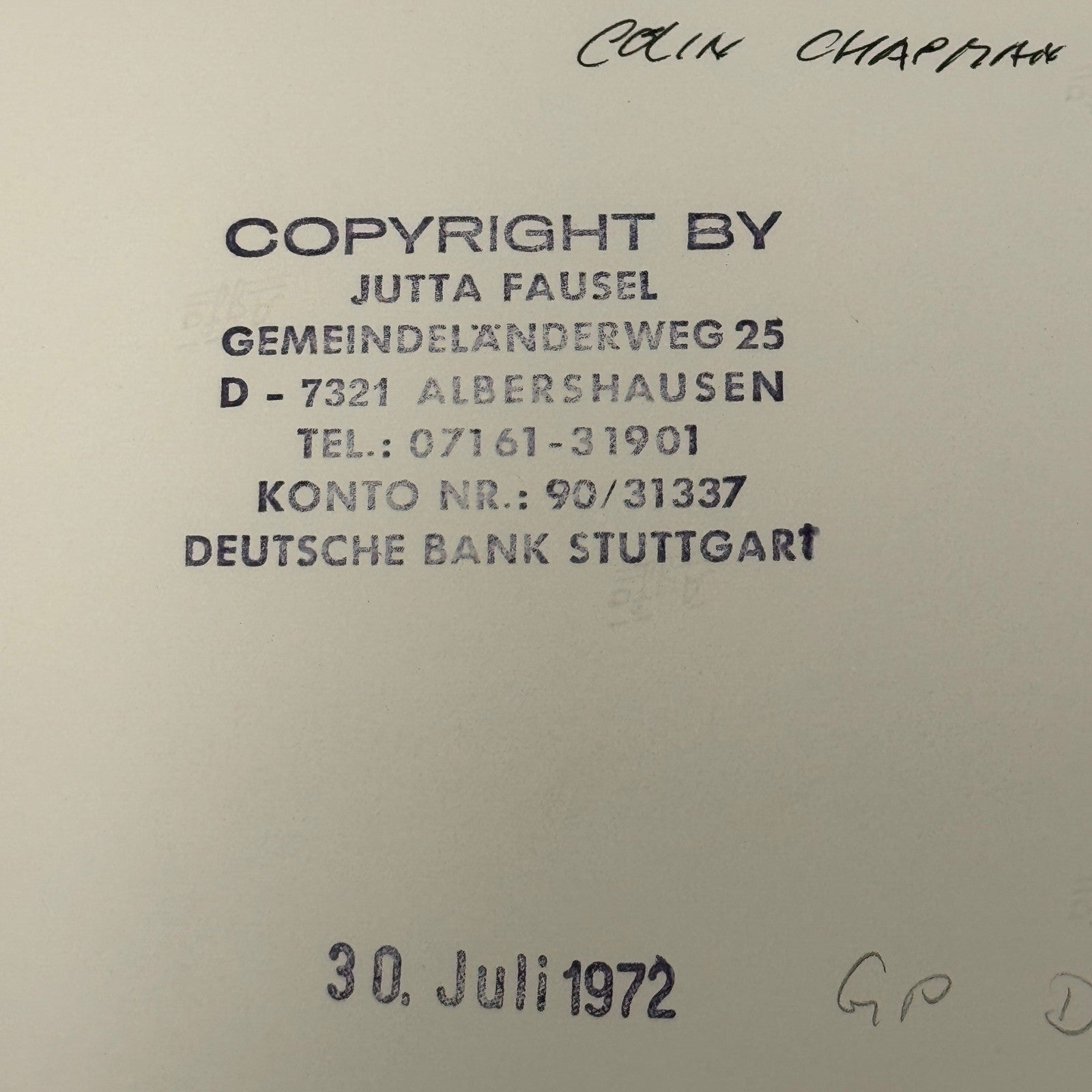 Vintage Racing Photo 1972 German Grand Prix Race Colin Chapman Peter Warr