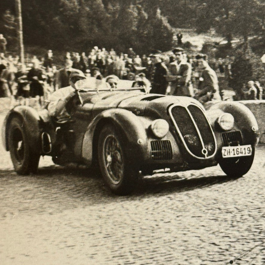 Vintage Alfa Romeo Racing Photo Hill Climb 1949 Walter P Daetwyler Photograph