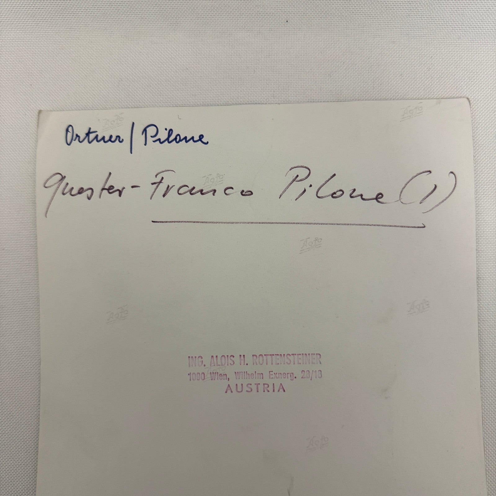 Vintage Abarth Racing Photo Photograph Drivers Johannes Ortner Franco Pilone