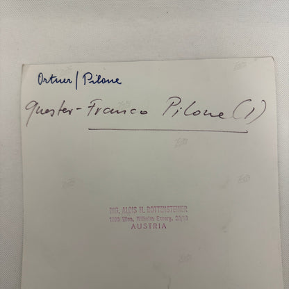 Vintage Abarth Racing Photo Photograph Drivers Johannes Ortner Franco Pilone