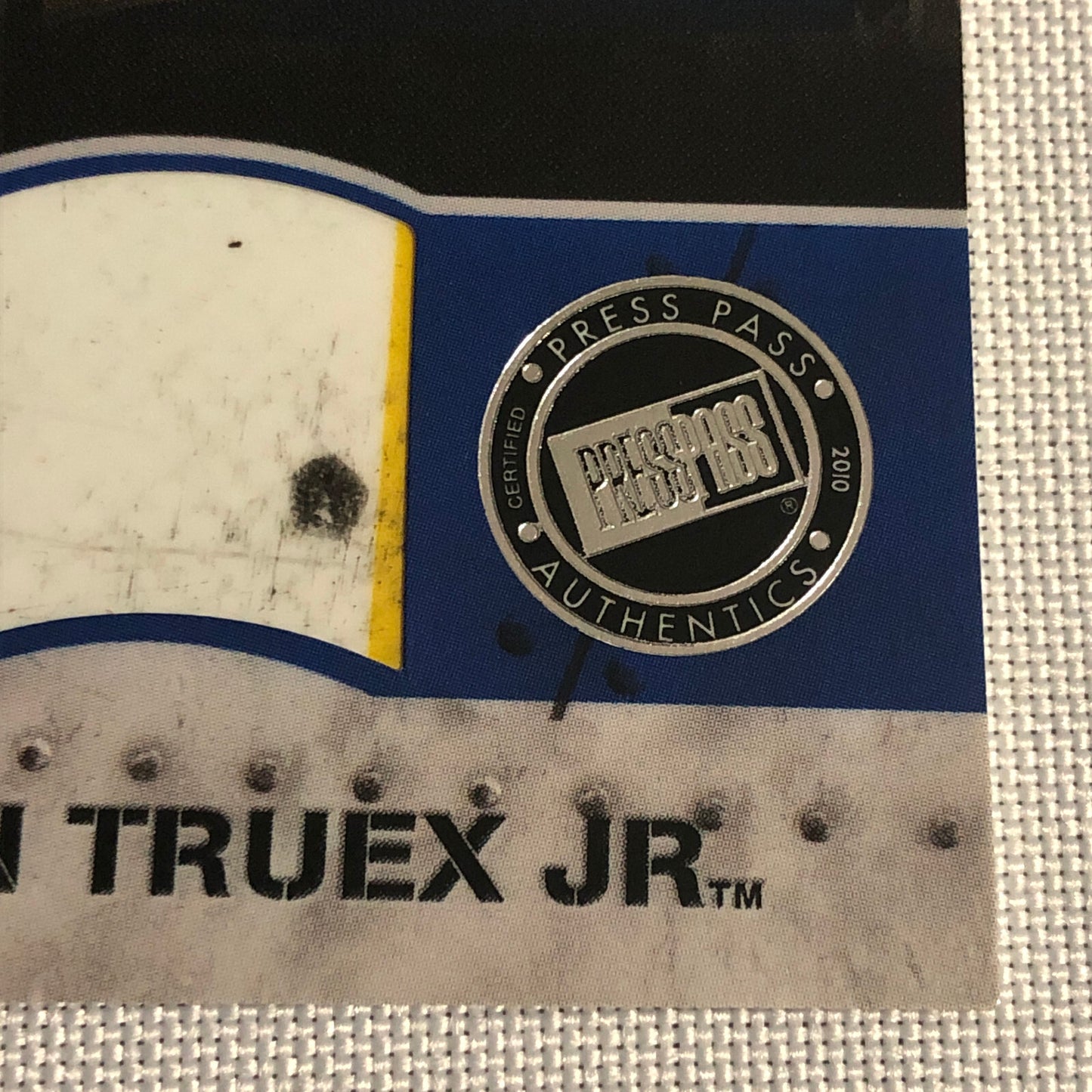 2010 Press Pass Martin Truex Jr Battle Armor Race Sheet Metal Relic Card /225