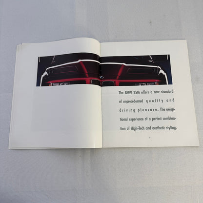 1990 BMW 850i Brochure Catalog BMW 8 Series BMW 850 Colour & Upholstery Lot 2x