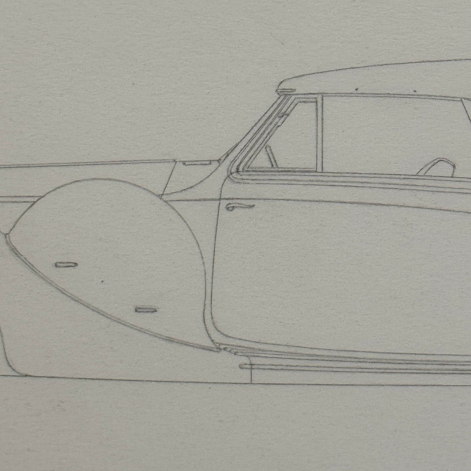 1938 Lagonda LG6 Drophead Coupe Car Illustration Art Drawing Hand Drawn