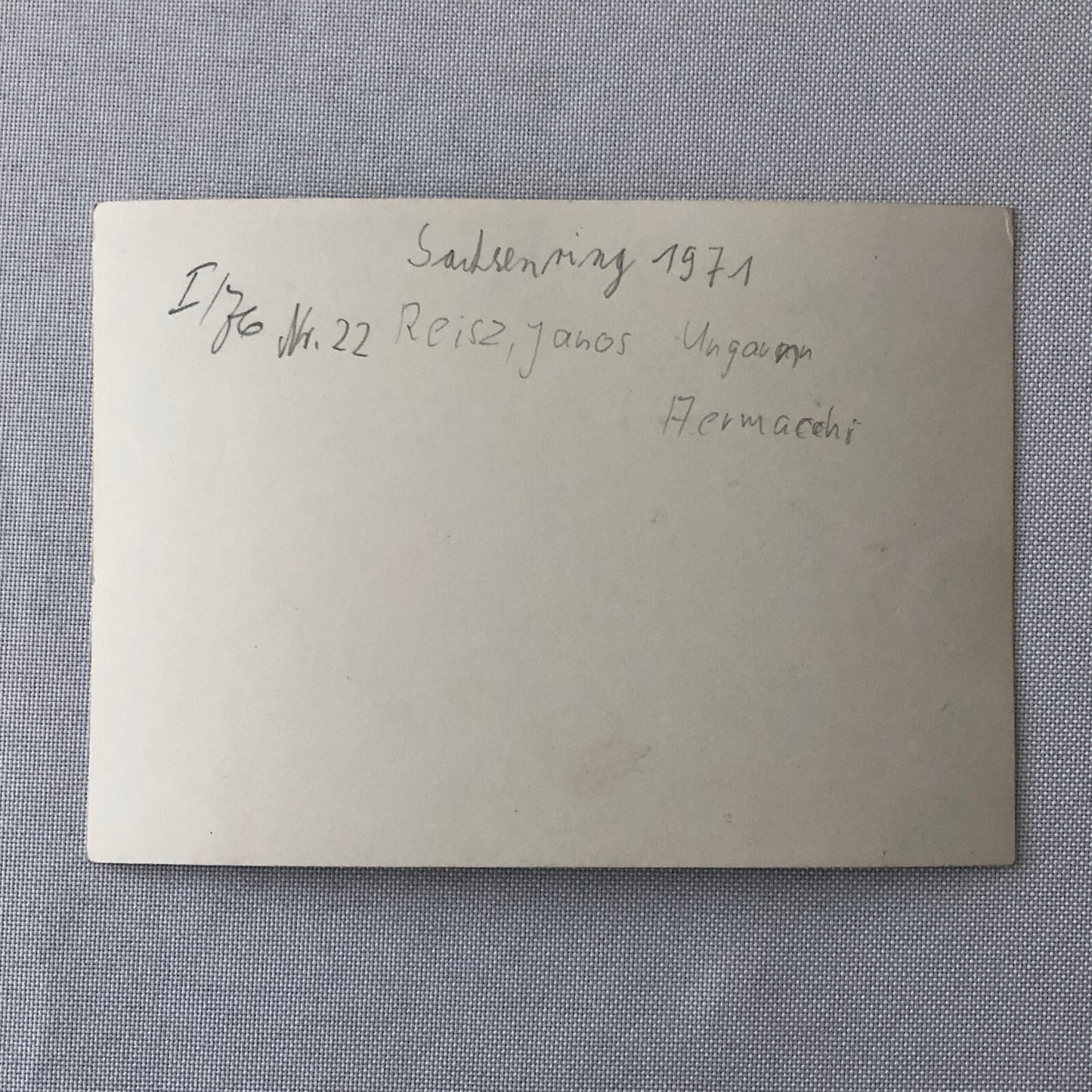 Vintage Motorcycle Racing Photo photograph Rider Janos Reisz 1971