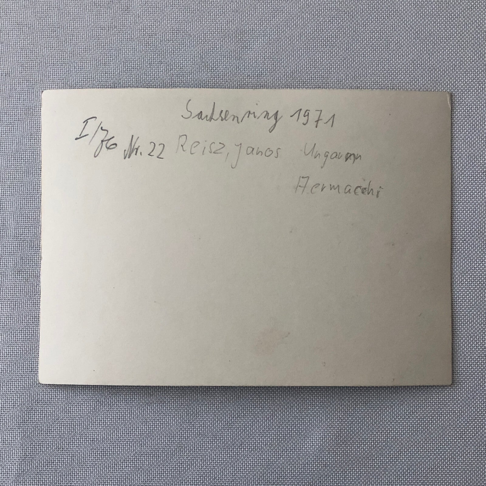 Vintage Motorcycle Racing Photo photograph Rider Janos Reisz 1971