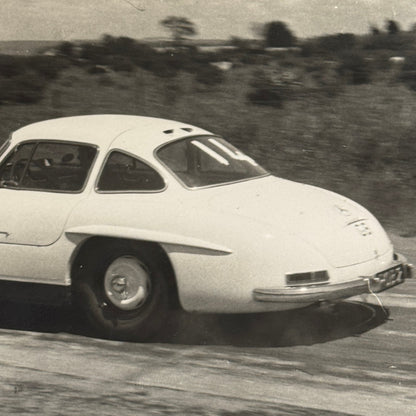 Vintage Mercedes Benz 300 SL Gullwing Car Photo Photograph Rob Walker 1955
