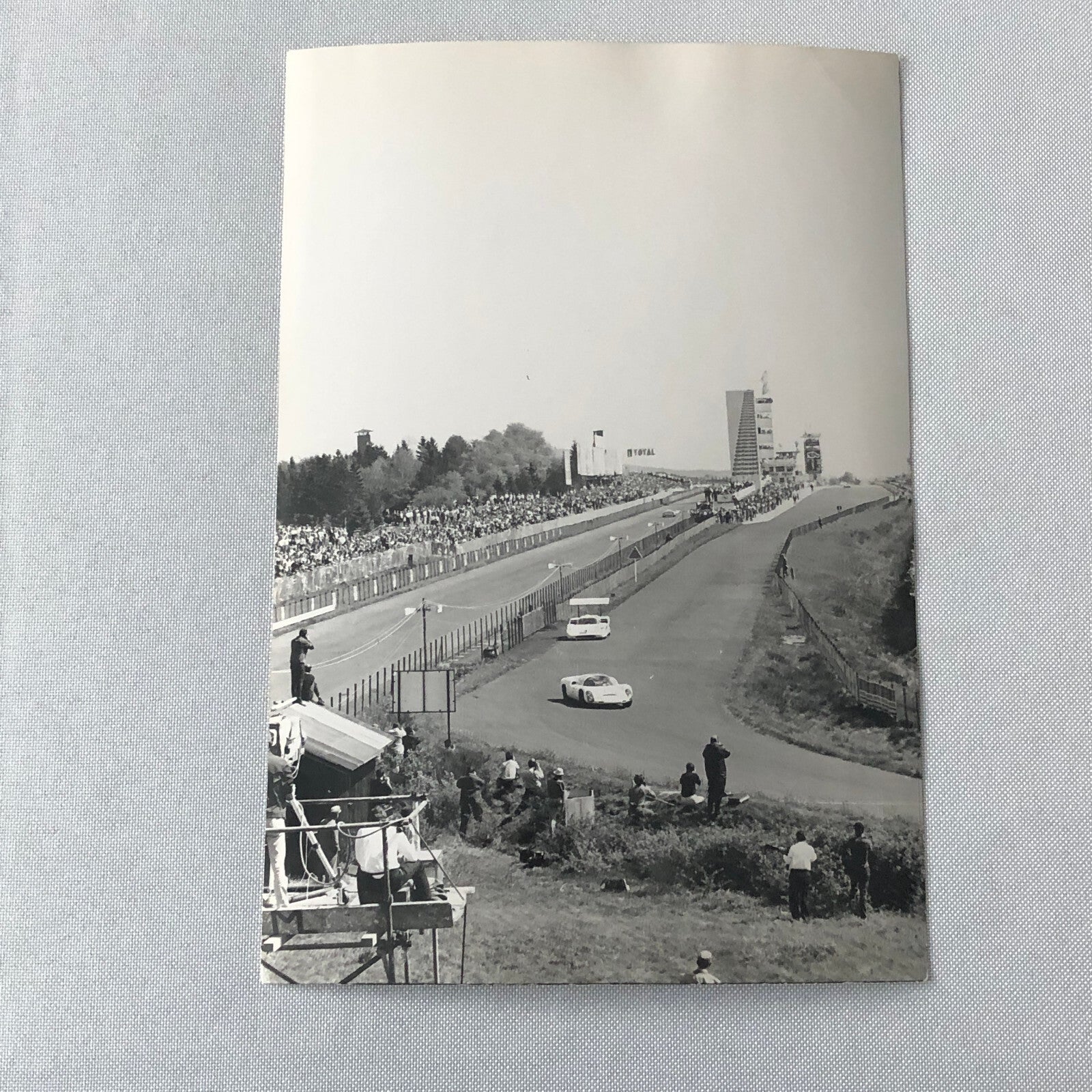Vintage Bernard Cahier Racing Photo Nurburgring Phil Hill Chaparral Porsche 1967