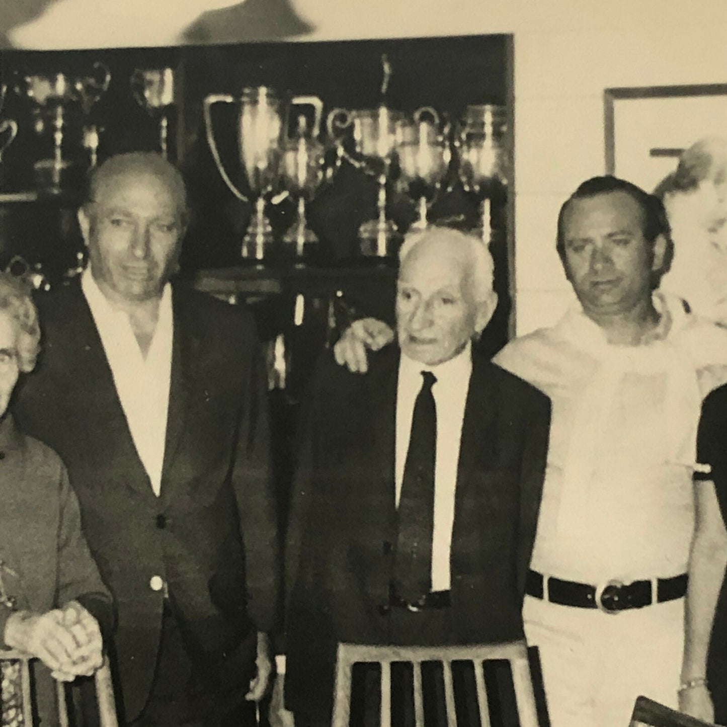 Vintage Juan Manuel Fangio Racing Driver Photo Photograph Print with Family ? 