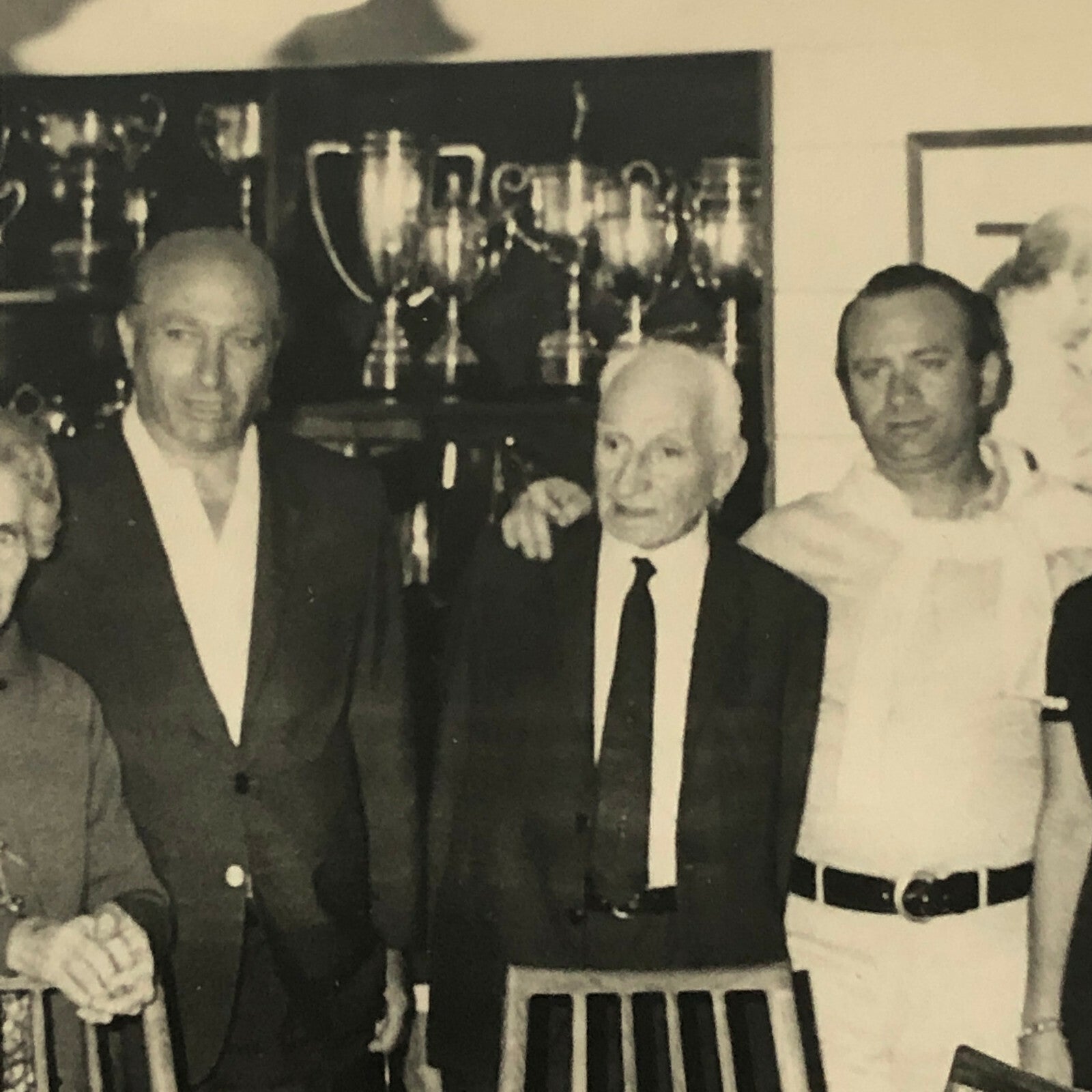 Vintage Juan Manuel Fangio Racing Driver Photo Photograph Print with Family ? 