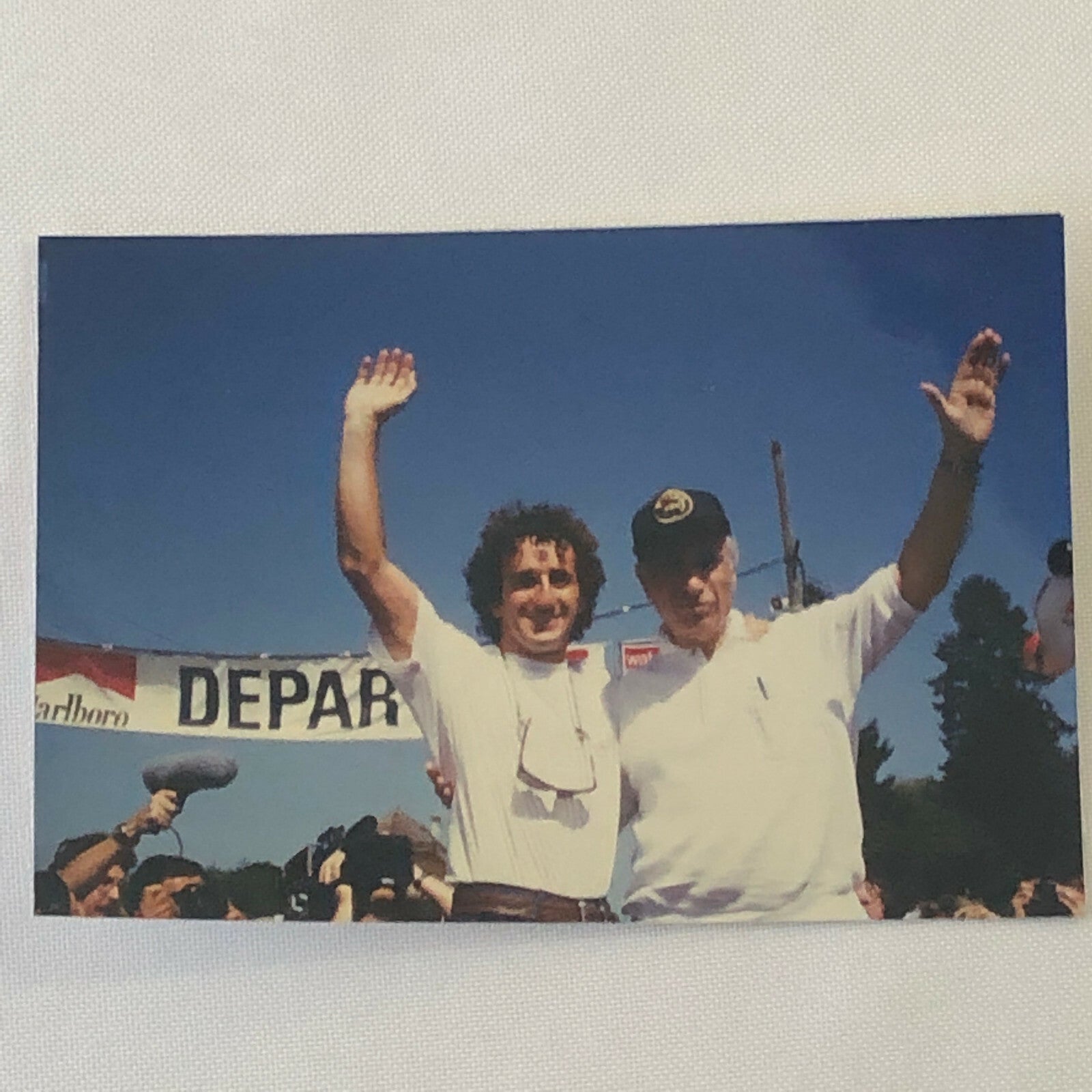 Vintage Racing Driver Photo Photograph Print Juan Manuel Fangio and Alain Prost 