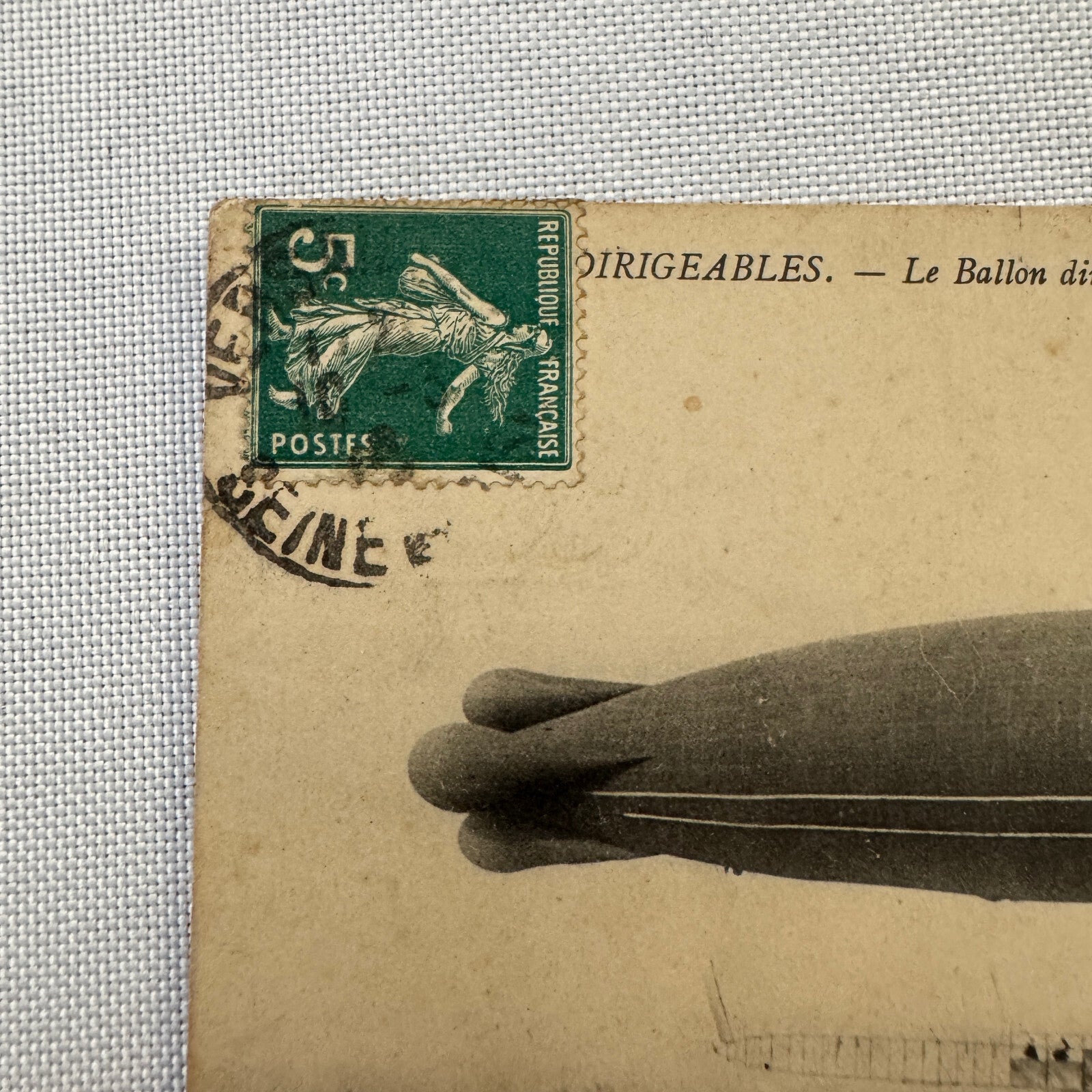 Vintage Zeppelin Airship Dirigible Postcard Post Card French Le Clement Bayard