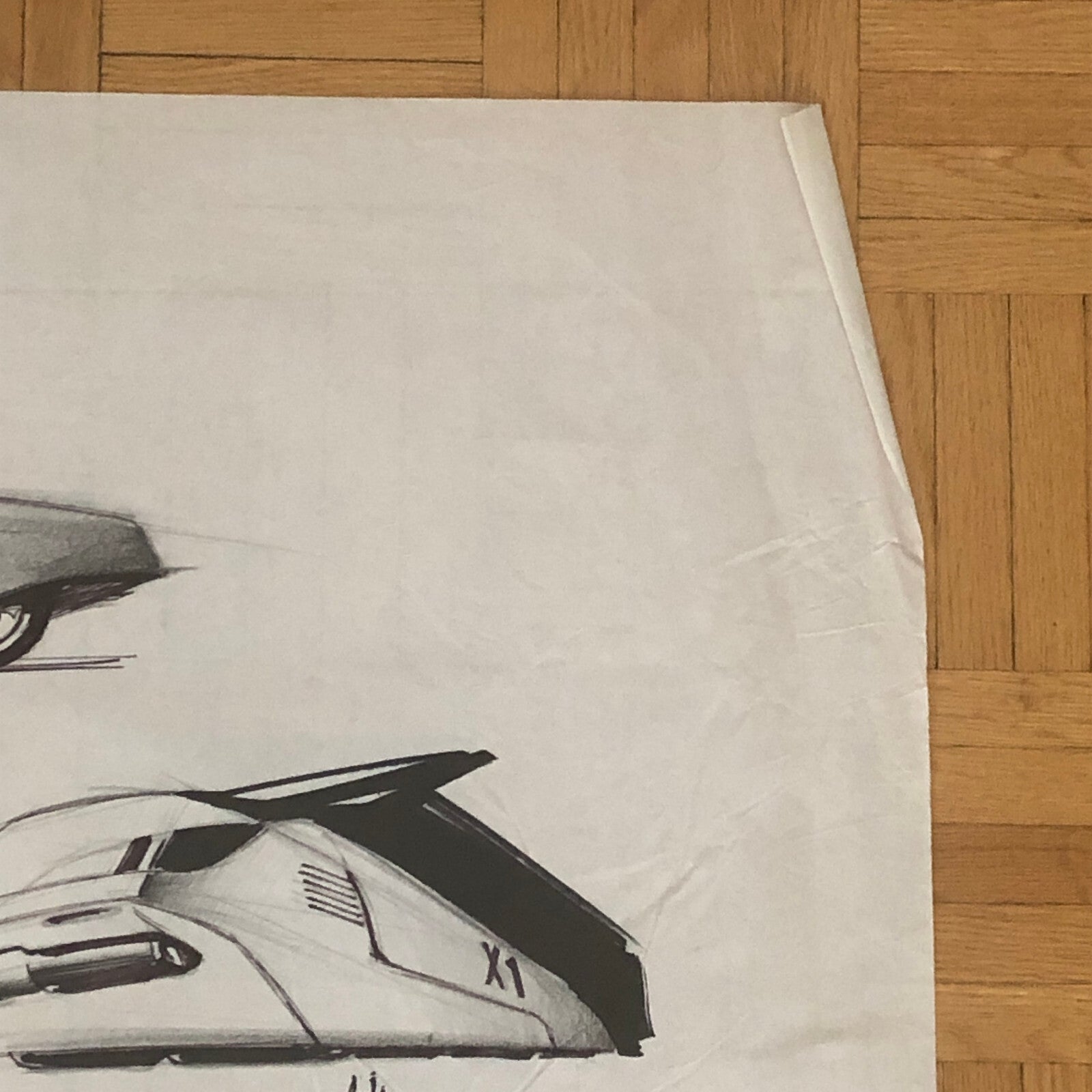 Vintage Design Illustration Sketch Art Lot of 2 Truck Car Construction