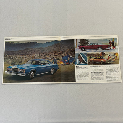 1977 Ford LTD Car Sales Brochure Catalog Advertising Country Squire Wagon +
